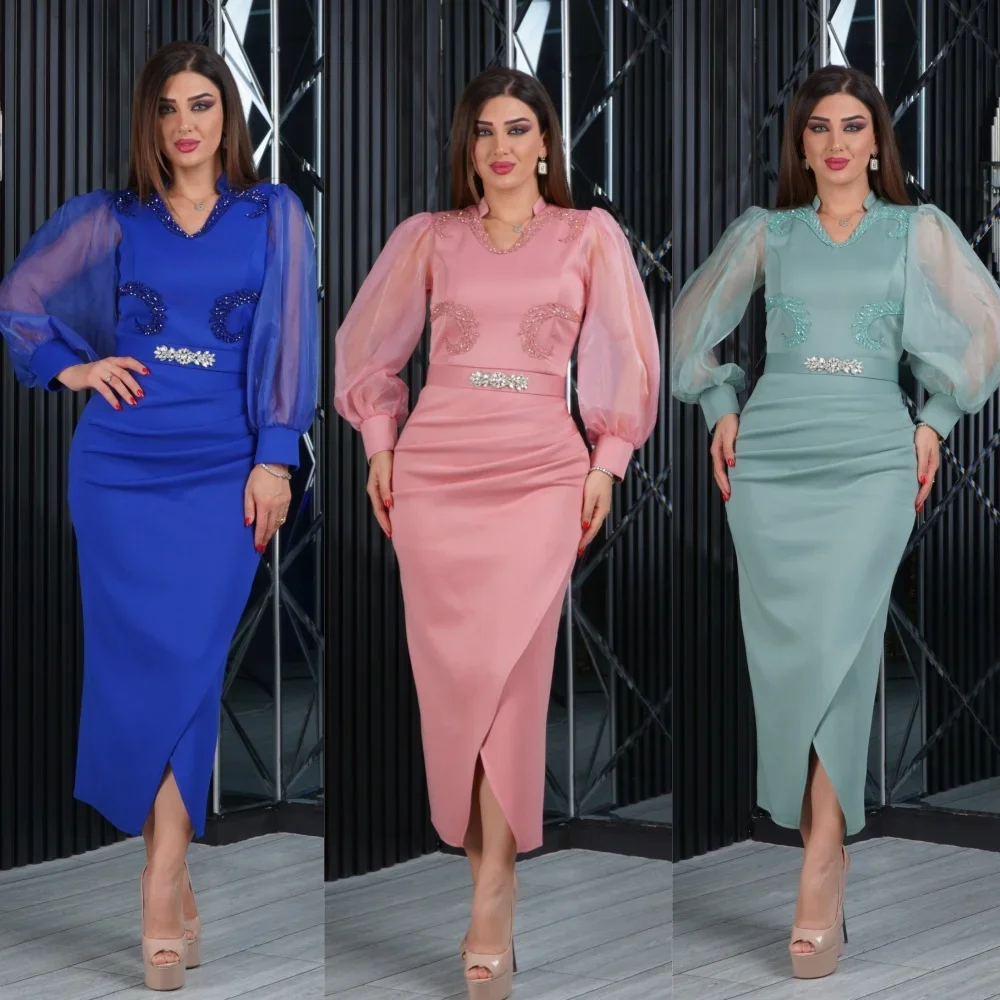 Customized Prom Gown Jersey Sequined Ruched Clubbing A-line V-neck Exquisite High Quality Occasion Dresses Evening for Women
Customized Prom Gown Jersey Sequined Ruched Clubbing A-line V-neck Exquisite High Quality Occasion Dresses Evening for Women