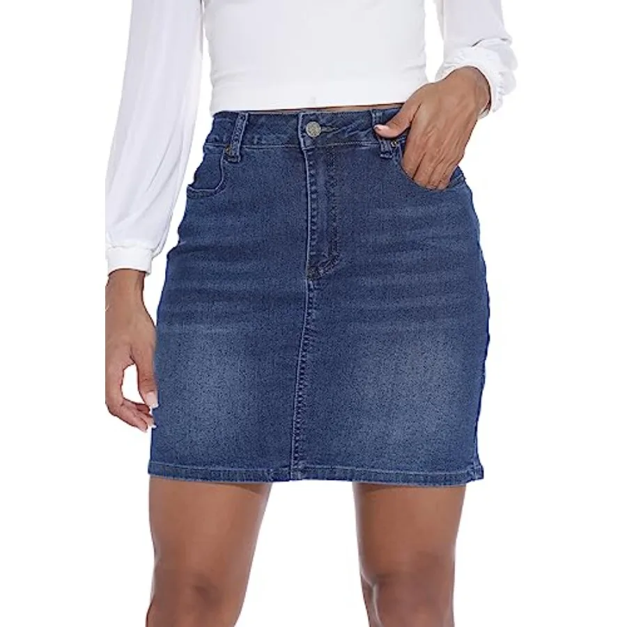 GUANYY Womens Mini Denim Skirt-Casual Stretch Slim Fit High Waisted Jean Skirts
GUANYY Womens Mini Denim Skirt-Casual Stretch Slim Fit High Waisted Jean Skirts