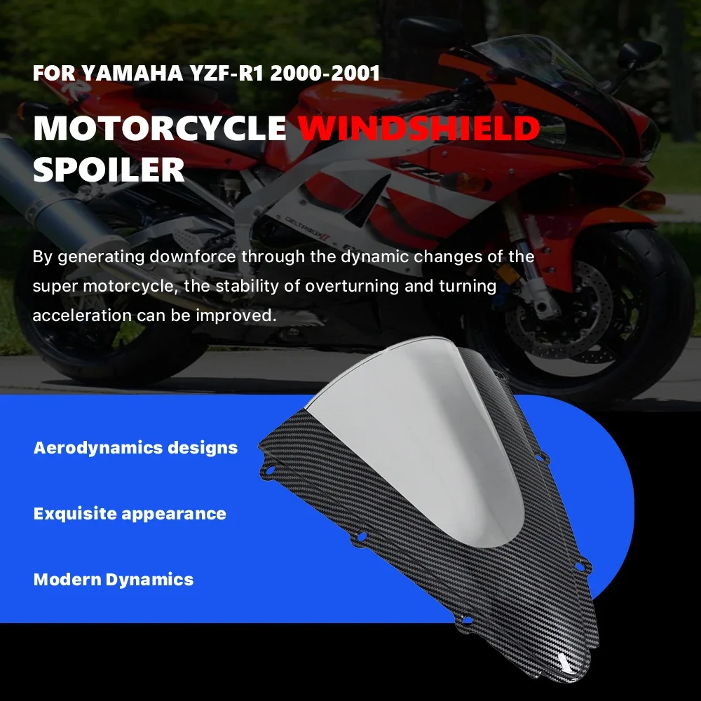Motorcycle Windshield Panel Suitable For Yamaha YZF-R1 R1 2000-2001 Air Deflector Accessories
Motorcycle Windshield Panel Suitable For Yamaha YZF-R1 R1 2000-2001 Air Deflector Accessories
