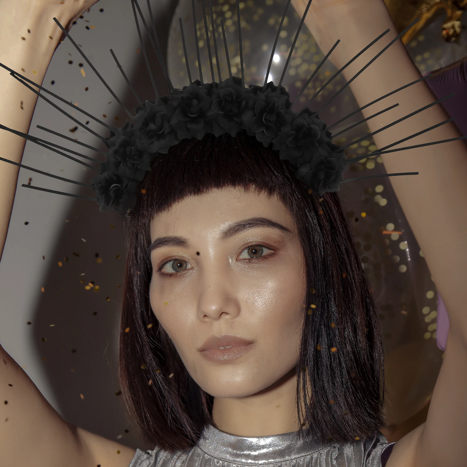 Flower Headband Black Women Gothic Headdress Hair Decor Performance Accessory Cosplay Hairstyle Tool Everyday Wear
Flower Headband Black Women Gothic Headdress Hair Decor Performance Accessory Cosplay Hairstyle Tool Everyday Wear