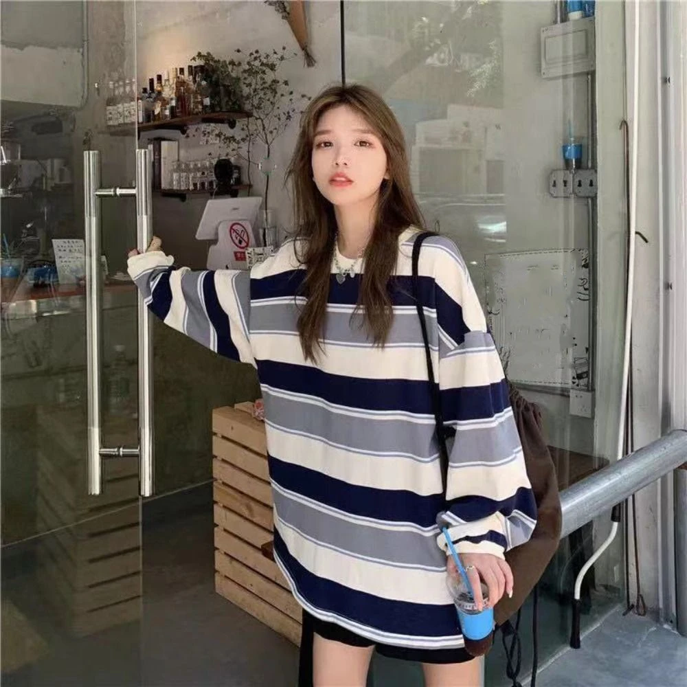 Comfortable Fashion Long Sleeve T Shirt Oversized Couple Outfits Shirts for Women Couple Gifts O-Neck Striped Blouse Couple
Comfortable Fashion Long Sleeve T Shirt Oversized Couple Outfits Shirts for Women Couple Gifts O-Neck Striped Blouse Couple