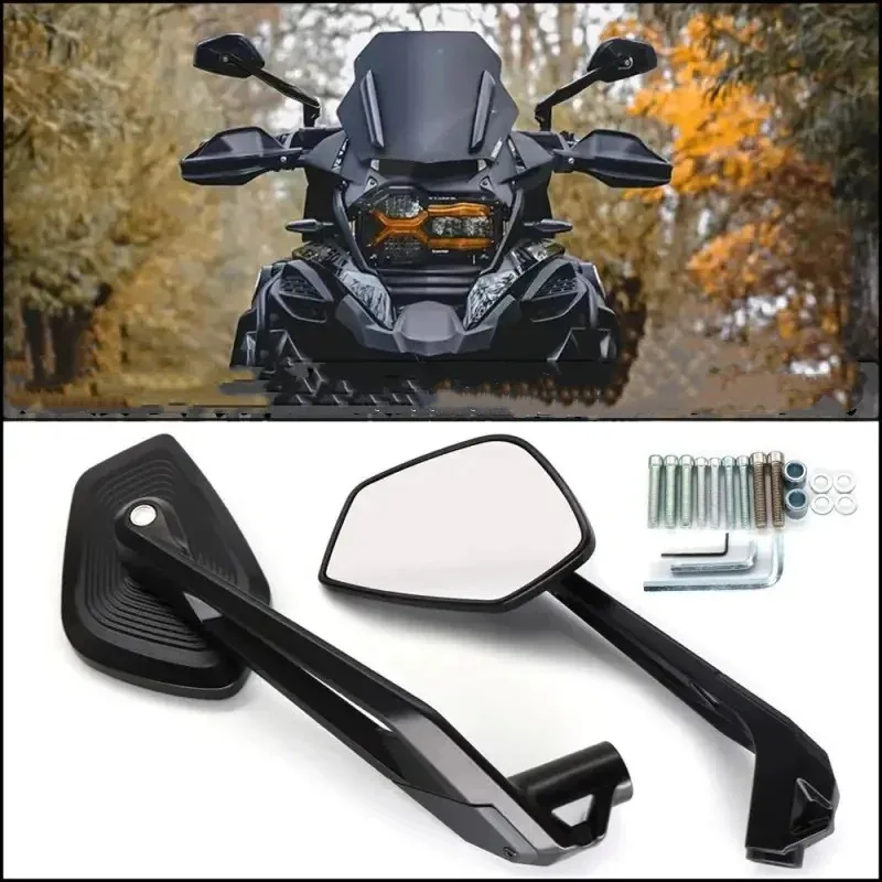 For CFMOTO 800MT 650MT 400MT Motorcycle Side Mirrors New Motorcycle Left and Right Rearview Mirrors New CNC Aluminum Mirrors 
For CFMOTO 800MT 650MT 400MT Motorcycle Side Mirrors New Motorcycle Left and Right Rearview Mirrors New CNC Aluminum Mirrors