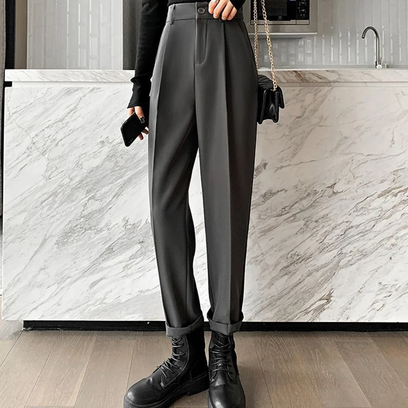 Classic Cigarette Pants Women High Waist Slimming Ankle Length Trousers Fashion Casual Solid Simple Minimalist Pants
Classic Cigarette Pants Women High Waist Slimming Ankle Length Trousers Fashion Casual Solid Simple Minimalist Pants