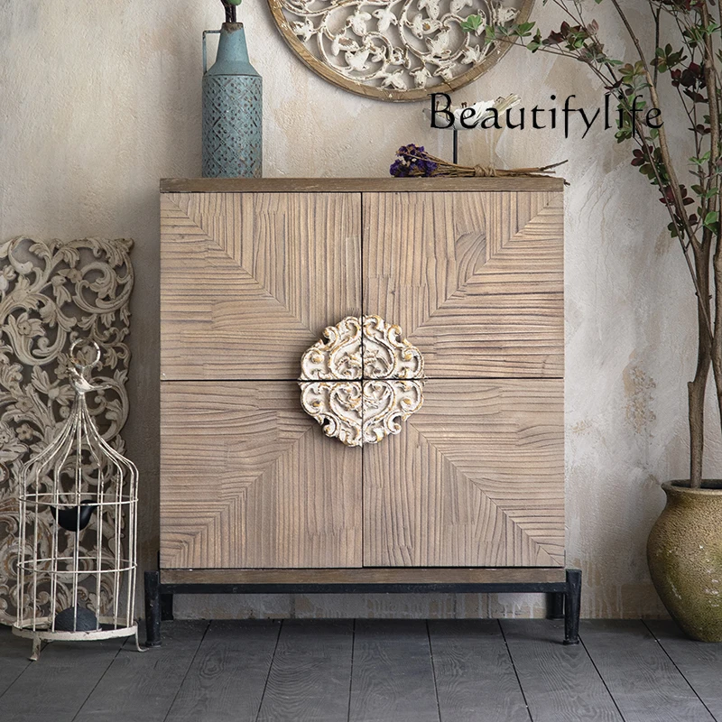 American-Style Antique Solid Wood Entrance Cabinet Household Minimalist Storage Cabinet
American-Style Antique Solid Wood Entrance Cabinet Household Minimalist Storage Cabinet