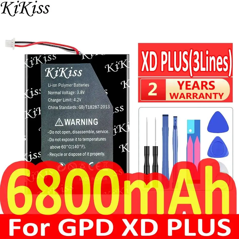 For Gpd XD Plus 3 Wires High Capacity Handheld Game Player Battery 6800mAh
For Gpd XD Plus 3 Wires High Capacity Handheld Game Player Battery 6800mAh