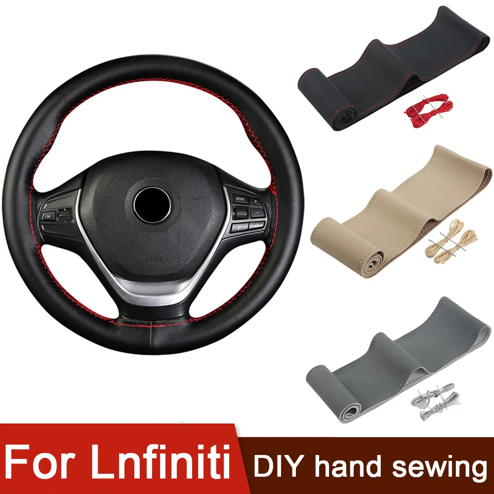 38cm DIY Car Steering Wheel Covers Real Leather Braid Cover Accessories For Lnfiniti Q50 Q70 QX70 FX35 Q30 G37 G35 Q60
38cm DIY Car Steering Wheel Covers Real Leather Braid Cover Accessories For Lnfiniti Q50 Q70 QX70 FX35 Q30 G37 G35 Q60