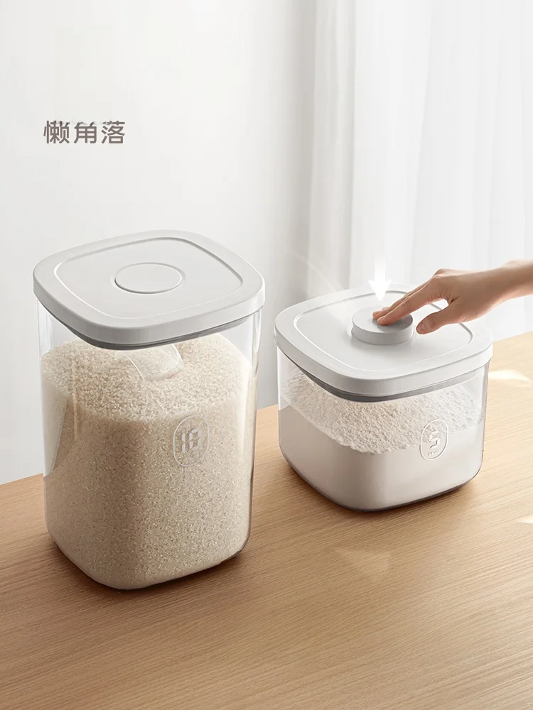 Food Grade Vacuum Sealed Rice Storage Box Pest Proof Moisture Proof Kitchen Storage Container Large Capacity Plastic Bucket
Food Grade Vacuum Sealed Rice Storage Box Pest Proof Moisture Proof Kitchen Storage Container Large Capacity Plastic Bucket