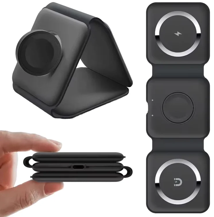 Newest Foldable 3-in-1 Magnetic Wireless Charging Watch Phone Fast 15W Portable for Qi Charger Wireless Charger
Newest Foldable 3-in-1 Magnetic Wireless Charging Watch Phone Fast 15W Portable for Qi Charger Wireless Charger