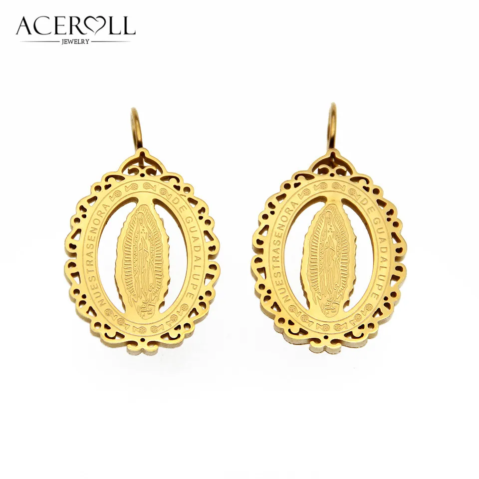 ACEROLL Stainless Steel Catholic Round Or Oval Shaped Clip On Earrings With Medal of Virgin Mary Our Lady of Guadalupe For Women
ACEROLL Stainless Steel Catholic Round Or Oval Shaped Clip On Earrings With Medal of Virgin Mary Our Lady of Guadalupe For Women