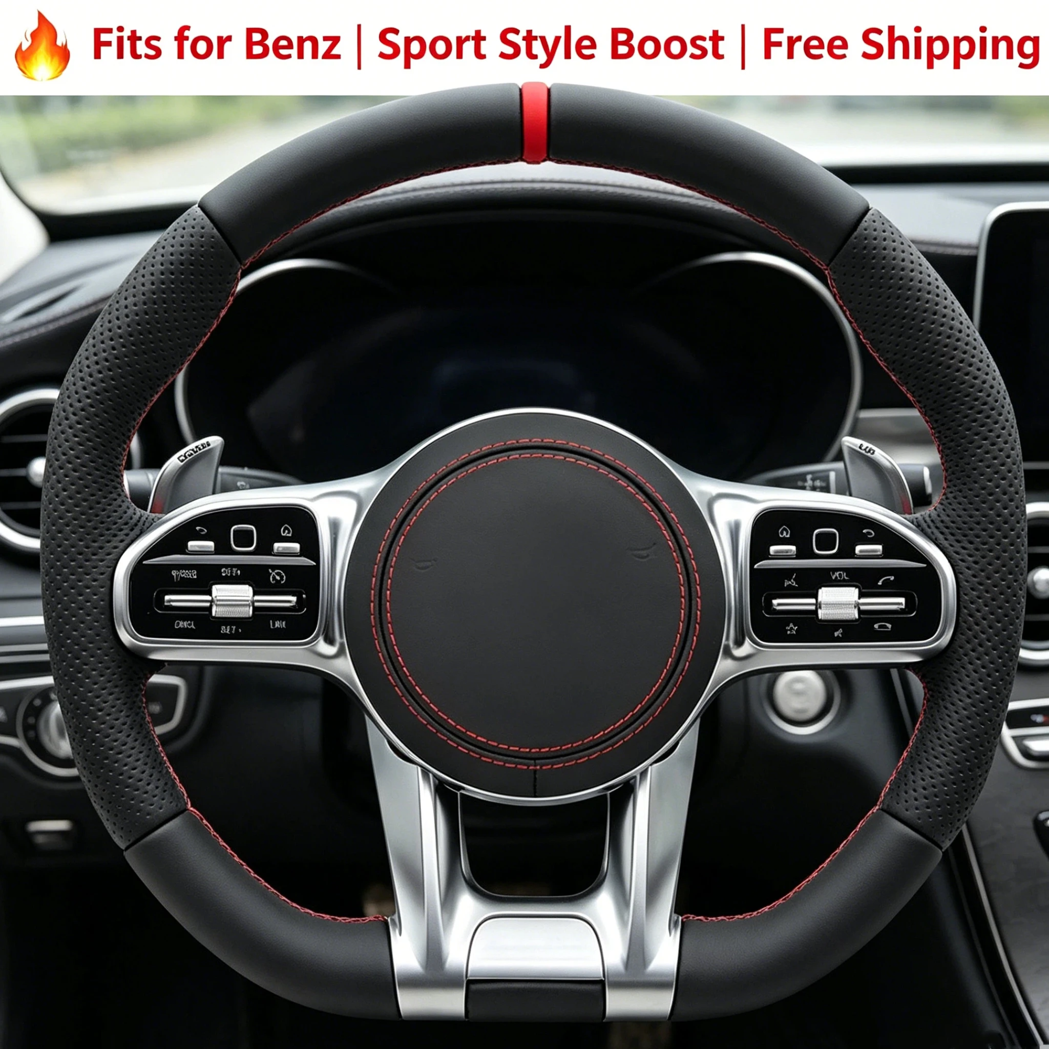 Nappa leather Steering wheel for Benz C180 C200 C260 C300 C43 C63 E200 E300 E43 E63 S320 S400 S500 S63 G500 G63 Sport Design
Nappa leather Steering wheel for Benz C180 C200 C260 C300 C43 C63 E200 E300 E43 E63 S320 S400 S500 S63 G500 G63 Sport Design