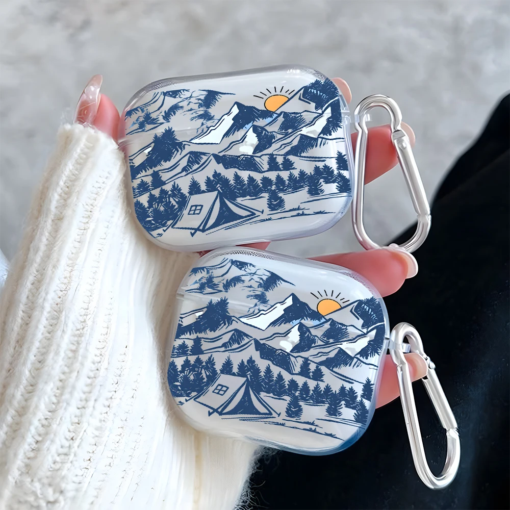 Mountain Camping Pattern Clear Earphone Case for AirPods 1/2/3/4 Earbuds Case For AirPods Pro 3/Pro 2/Pro TPU Protective Cover
Mountain Camping Pattern Clear Earphone Case for AirPods 1/2/3/4 Earbuds Case For AirPods Pro 3/Pro 2/Pro TPU Protective Cover