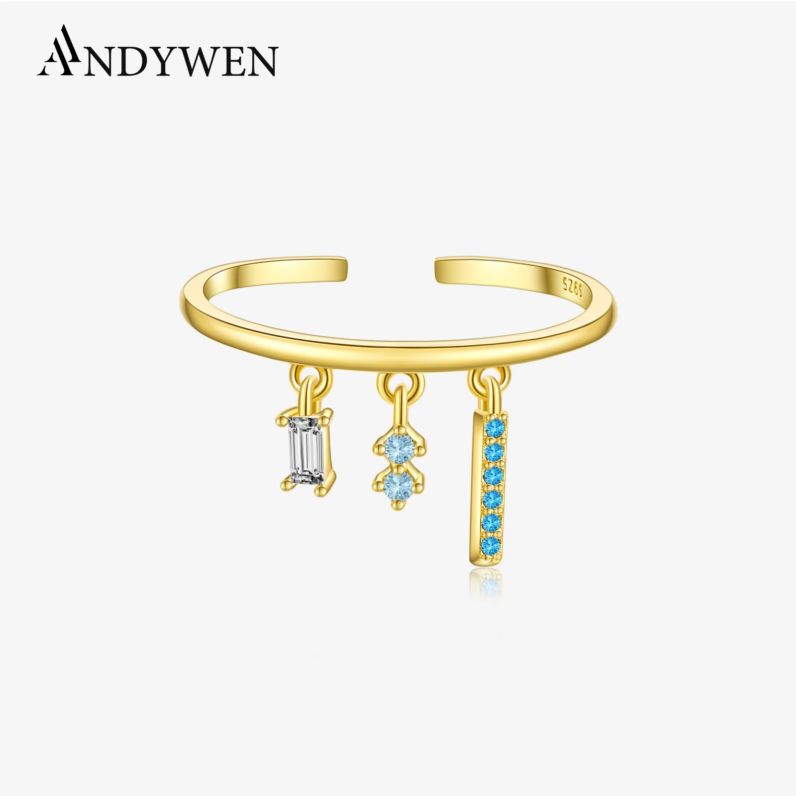 ANDYWEN 925 Sterling Silver Rectangle Circle Zircon Adjustable Open Ring Charm Women Luxury Birthday Party Gift Fine Jewelry
ANDYWEN 925 Sterling Silver Rectangle Circle Zircon Adjustable Open Ring Charm Women Luxury Birthday Party Gift Fine Jewelry