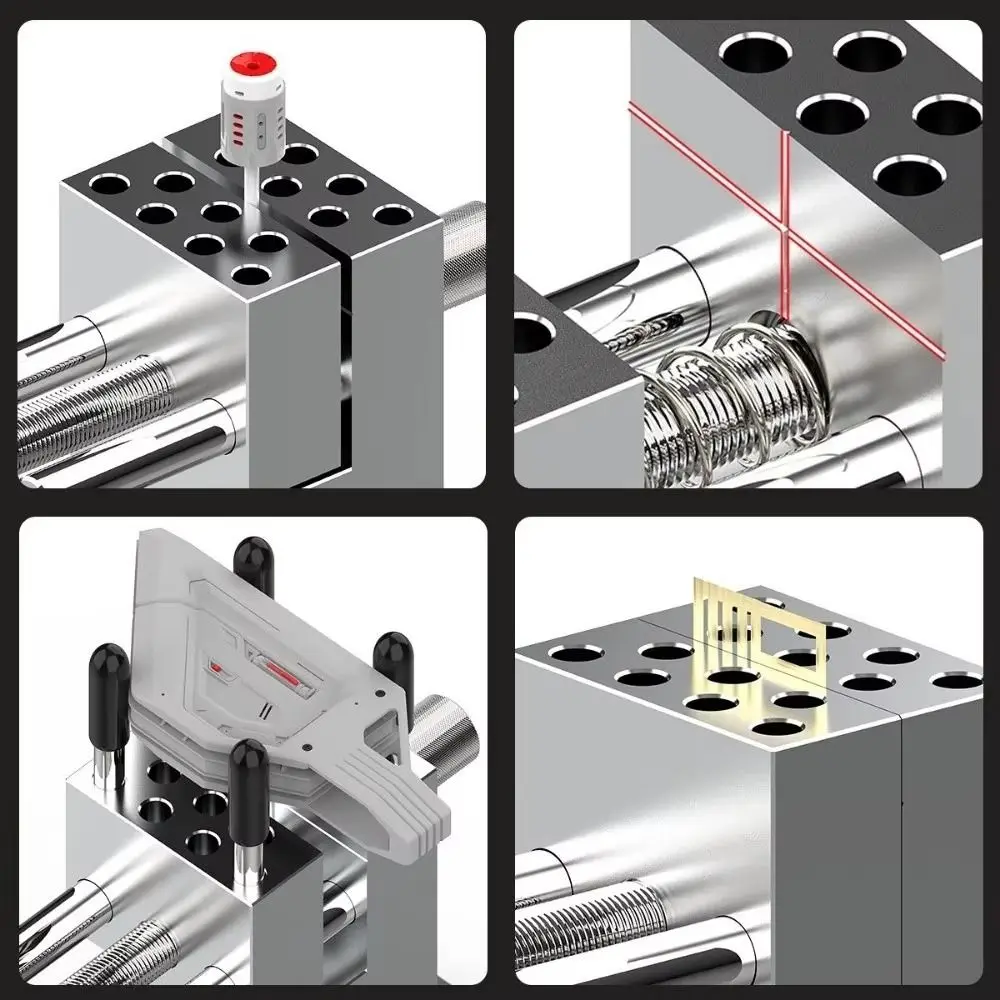 Мини-настольные тиски из алюминиевого сплава, прецизионный зажим, модель в сборе, настольные тиски 2 в 1, 14 отверстий, съемные мини-тиски, аксессуары «сделай сам»
Мини-настольные тиски из алюминиевого сплава, прецизионный зажим, модель в сборе, настольные тиски 2 в 1, 14 отверстий, съемные мини-тиски, аксессуары «сделай сам»