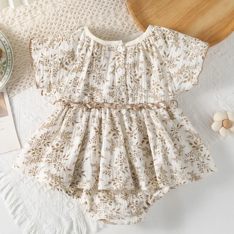 2025 New Summer Toddler Baby Girls Jumpsuit Short Sleeved Cotton Print Newborn Baby Girls Romper 0-24M Children Clothes
2025 New Summer Toddler Baby Girls Jumpsuit Short Sleeved Cotton Print Newborn Baby Girls Romper 0-24M Children Clothes