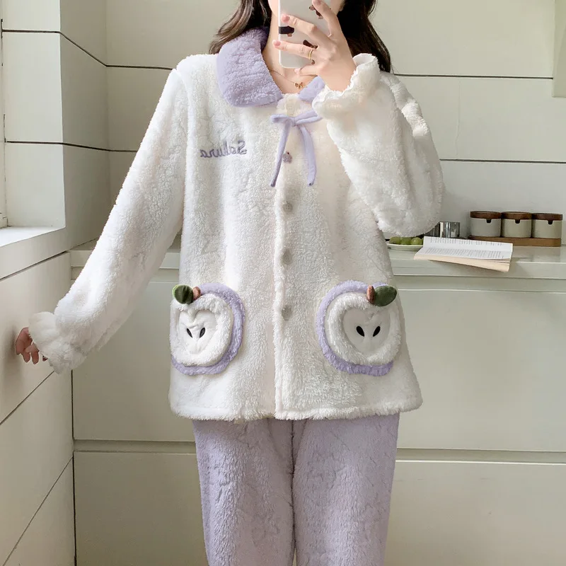 Women's Clothing Pajamas Winter Thicken Keep Warm Suit Exquisite Fashion At Home Outdoors Sleep Comfortable Ventilate Kawaii
Women's Clothing Pajamas Winter Thicken Keep Warm Suit Exquisite Fashion At Home Outdoors Sleep Comfortable Ventilate Kawaii