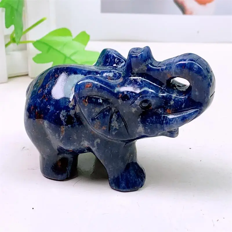 Natural Blue Sodalite Elephant Carving Reiki Healing Fengshui Stone Home Ornaments Decoration Holiday Gift 1pcs
Natural Blue Sodalite Elephant Carving Reiki Healing Fengshui Stone Home Ornaments Decoration Holiday Gift 1pcs