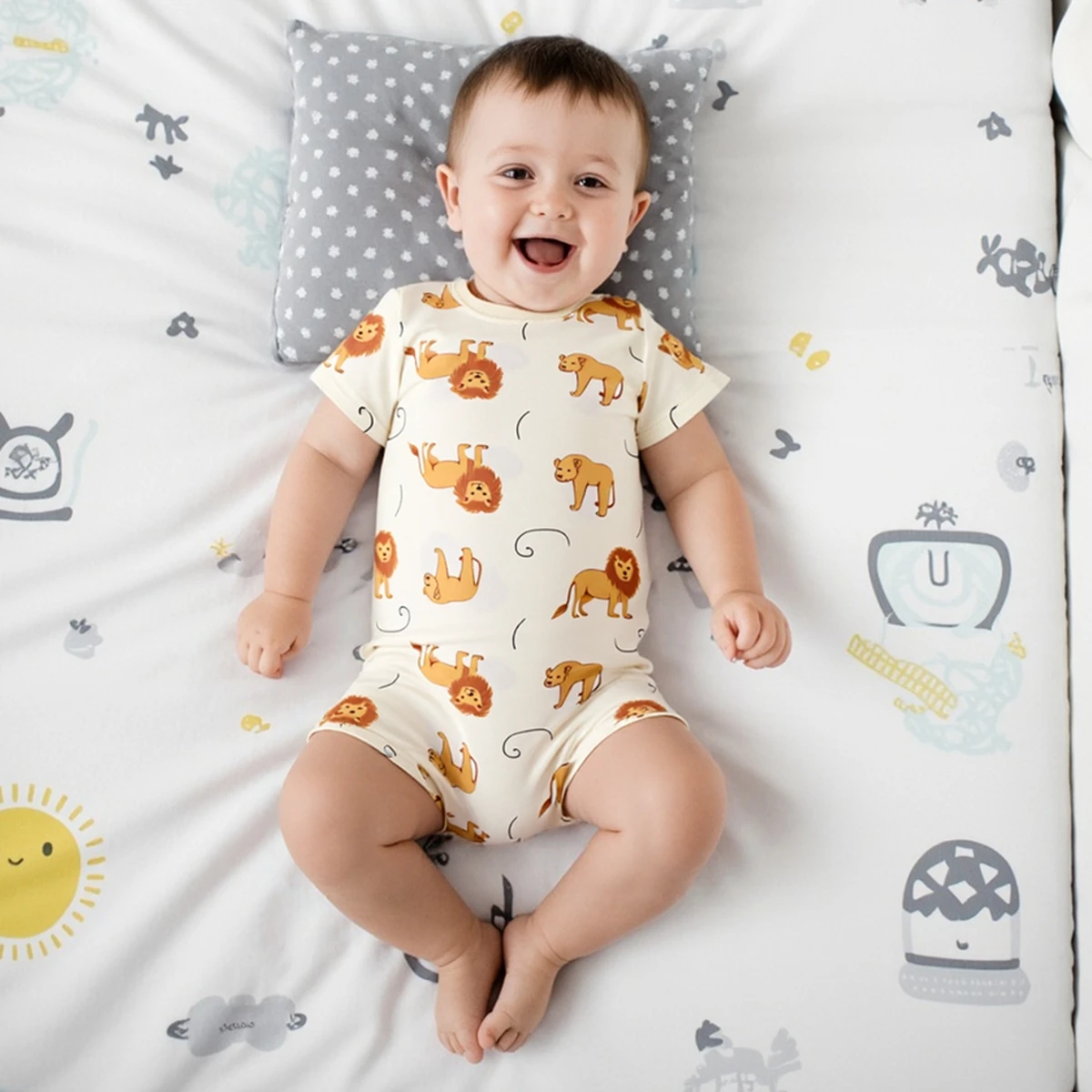 Infants Lovely Animal Cartoon Jumpsuits Baby Boys Summer Rompers Short Sleeve Clothing
Infants Lovely Animal Cartoon Jumpsuits Baby Boys Summer Rompers Short Sleeve Clothing