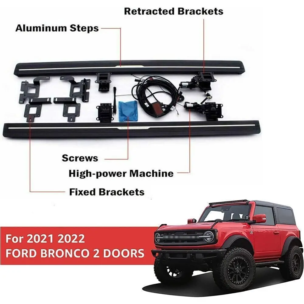 Fit for Ford Bronco 2021-2024 2 Door Deployable Electric Running Board Side Step
Fit for Ford Bronco 2021-2024 2 Door Deployable Electric Running Board Side Step