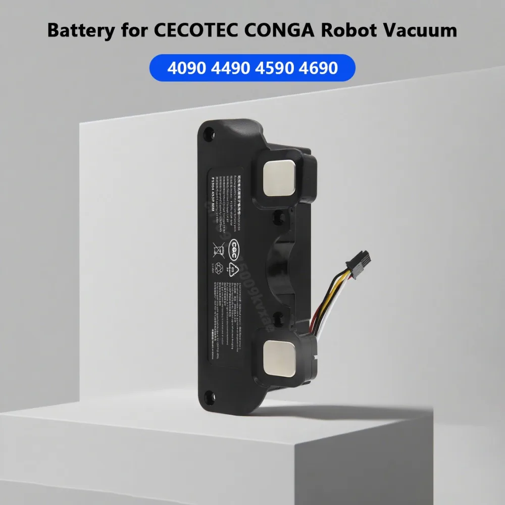 12800mAh 14.8V Lithium Battery Pack for Cecotec Conga 4090 4490 4590 4690 Robot Vacuum Cleaner Replacement
12800mAh 14.8V Lithium Battery Pack for Cecotec Conga 4090 4490 4590 4690 Robot Vacuum Cleaner Replacement