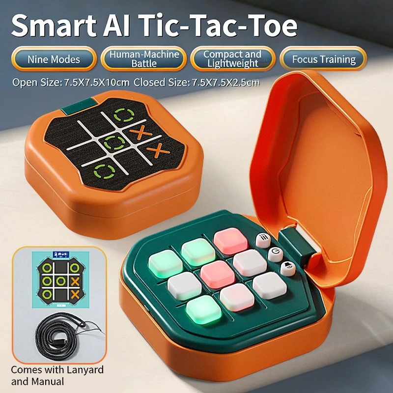 Multifunctional Electronic Games Tic-Tac-Toe Board Board Montessori Puzzle Table Game Chess Chess Set Portable For Adults Kids
Multifunctional Electronic Games Tic-Tac-Toe Board Board Montessori Puzzle Table Game Chess Chess Set Portable For Adults Kids