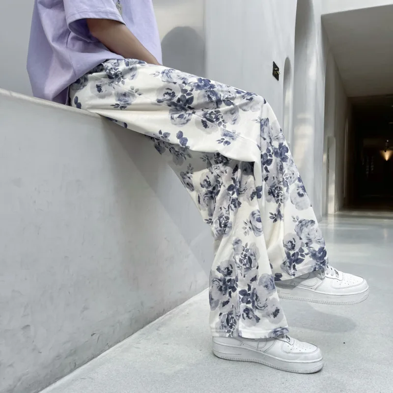 Summer Flower Pants Men Oversized Wide Leg Pants Men Streetwear Korean Loose Straight Printed Casual Pants Mens Trousers M-3XL
Summer Flower Pants Men Oversized Wide Leg Pants Men Streetwear Korean Loose Straight Printed Casual Pants Mens Trousers M-3XL