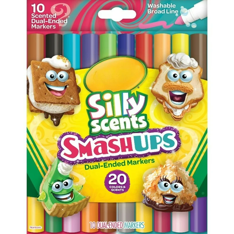 Washable Silly Scents Broad Line Markers, 10 Count, School Supplies, Gifts for Child
Washable Silly Scents Broad Line Markers, 10 Count, School Supplies, Gifts for Child