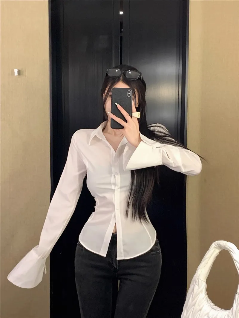 Shirts For Women Lace-Up Beautiful Niche Elegant Designed Solid Long Sleeve Casual Spring Autumn Gentle Clothing Ins Sexy 2025
Shirts For Women Lace-Up Beautiful Niche Elegant Designed Solid Long Sleeve Casual Spring Autumn Gentle Clothing Ins Sexy 2025