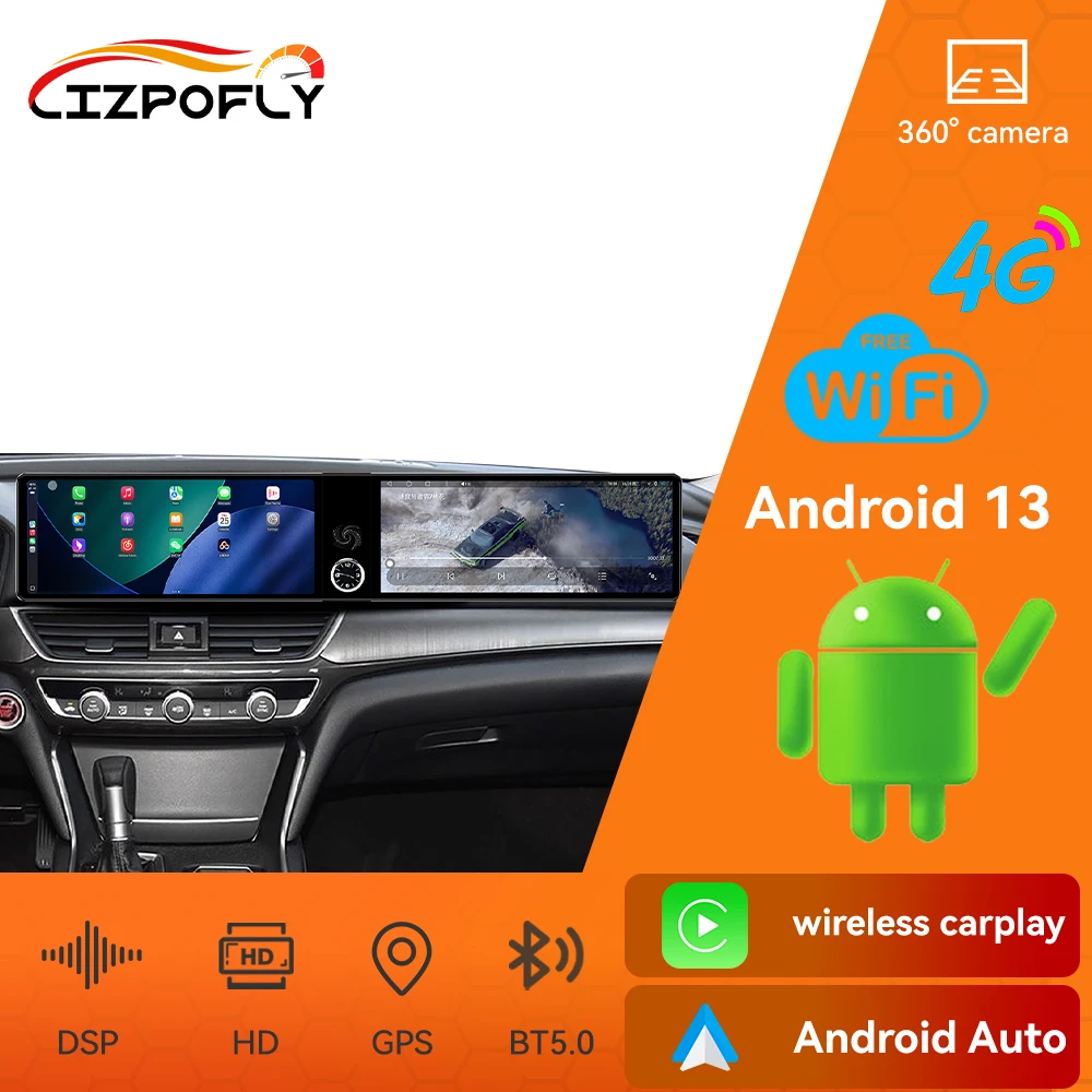 Dual 12.3 Inch Screen Car Radio For Honda Inspire/Accord 2018-2022 Android CarPlay Multimedia Video Player Car GPS Navigation 4G
Dual 12.3 Inch Screen Car Radio For Honda Inspire/Accord 2018-2022 Android CarPlay Multimedia Video Player Car GPS Navigation 4G