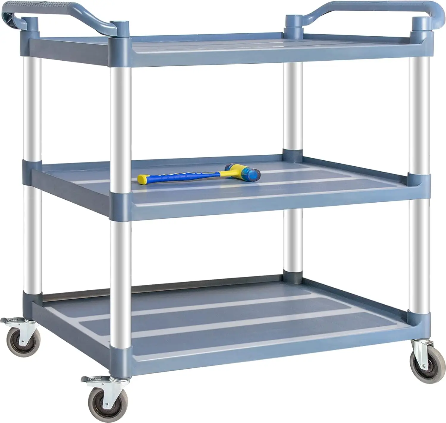 Plastic Utility Carts with Wheels, 3-Tier Large Size Restaurant Food Cart, Heavy Duty 600lbs Capacity Rolling Service Cart w/Ham
Plastic Utility Carts with Wheels, 3-Tier Large Size Restaurant Food Cart, Heavy Duty 600lbs Capacity Rolling Service Cart w/Ham