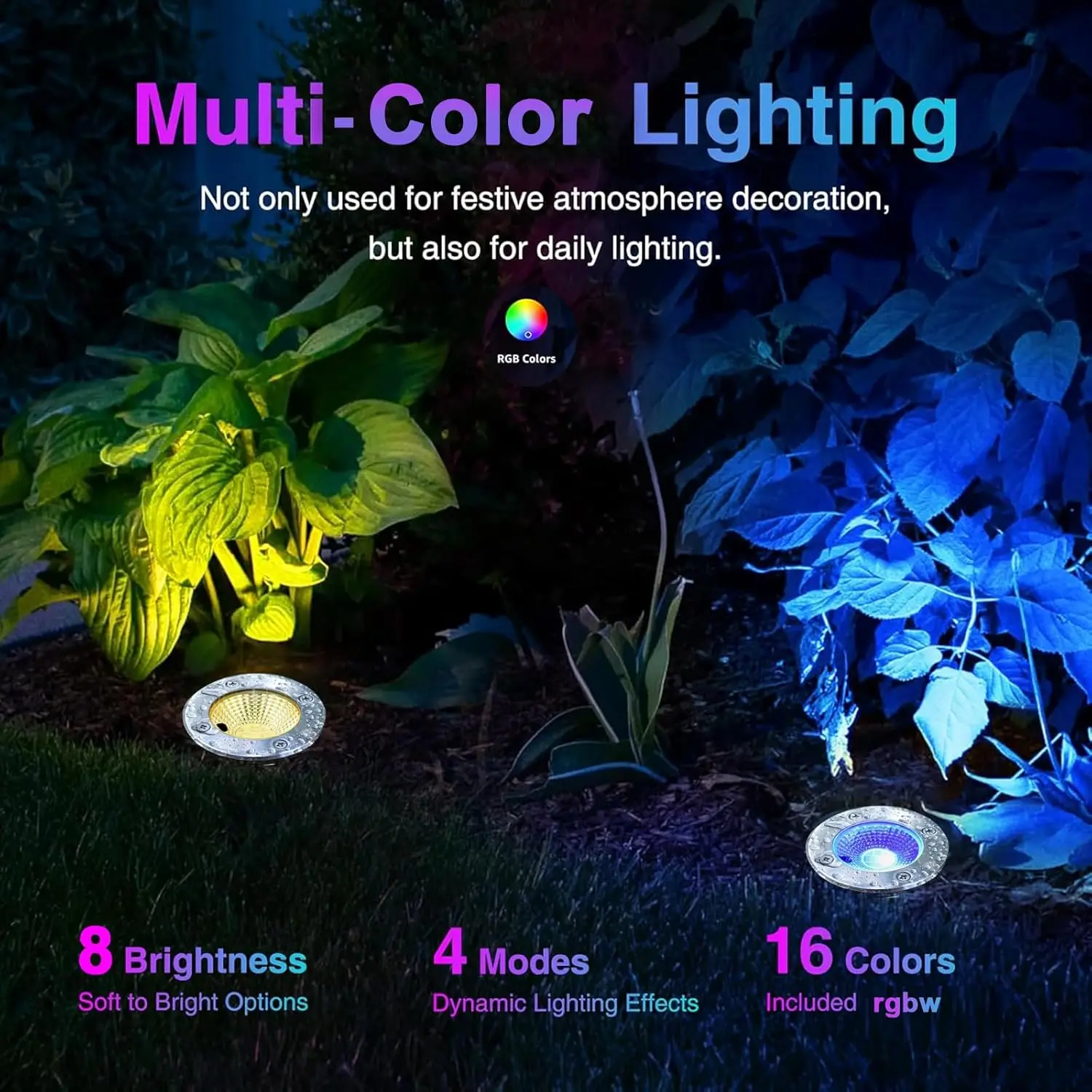 RGB Low Voltage Landscape Light In-ground Lights LED Well Light Waterproof IP67 6W DC12V Color Changing Outdoor In-Ground Lights
RGB Low Voltage Landscape Light In-ground Lights LED Well Light Waterproof IP67 6W DC12V Color Changing Outdoor In-Ground Lights