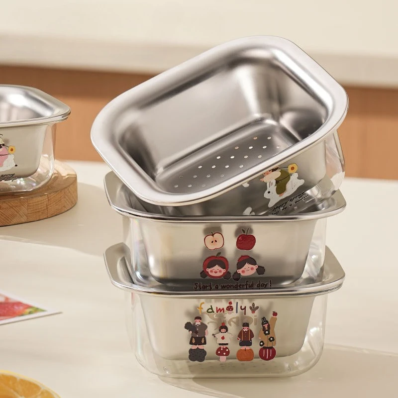 Special Drain Basket 304 Stainless Steel Double-layer Filter with Dense Holes Food Grade Drop Resistant Vegetable Washing Basket
Special Drain Basket 304 Stainless Steel Double-layer Filter with Dense Holes Food Grade Drop Resistant Vegetable Washing Basket