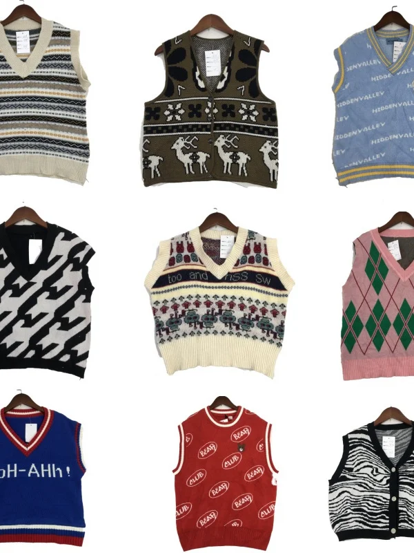 Vintage Woolen Vest ex Soft Girl Forest System Autumn Winter Faionable Versatile Warmth Cartoon Print round Ne Button up
Vintage Woolen Vest ex Soft Girl Forest System Autumn Winter Faionable Versatile Warmth Cartoon Print round Ne Button up