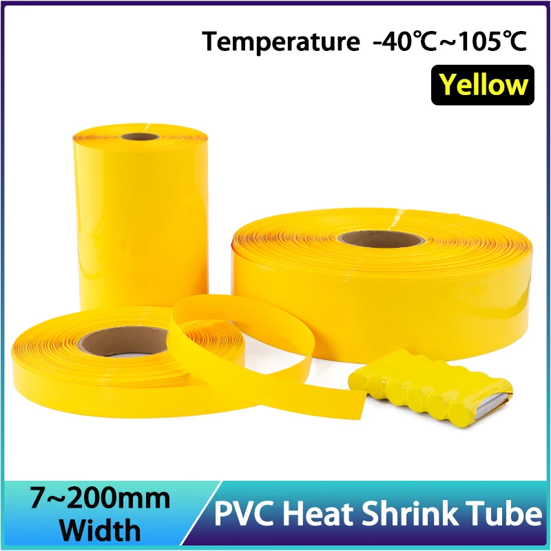 1~10m 18650 Lipo Battery Yellow PVC Heat Shrink Tube Pack 7mm~200mm Cable Sleeve Lithium Insulated Film Wrap Case Protection
1~10m 18650 Lipo Battery Yellow PVC Heat Shrink Tube Pack 7mm~200mm Cable Sleeve Lithium Insulated Film Wrap Case Protection