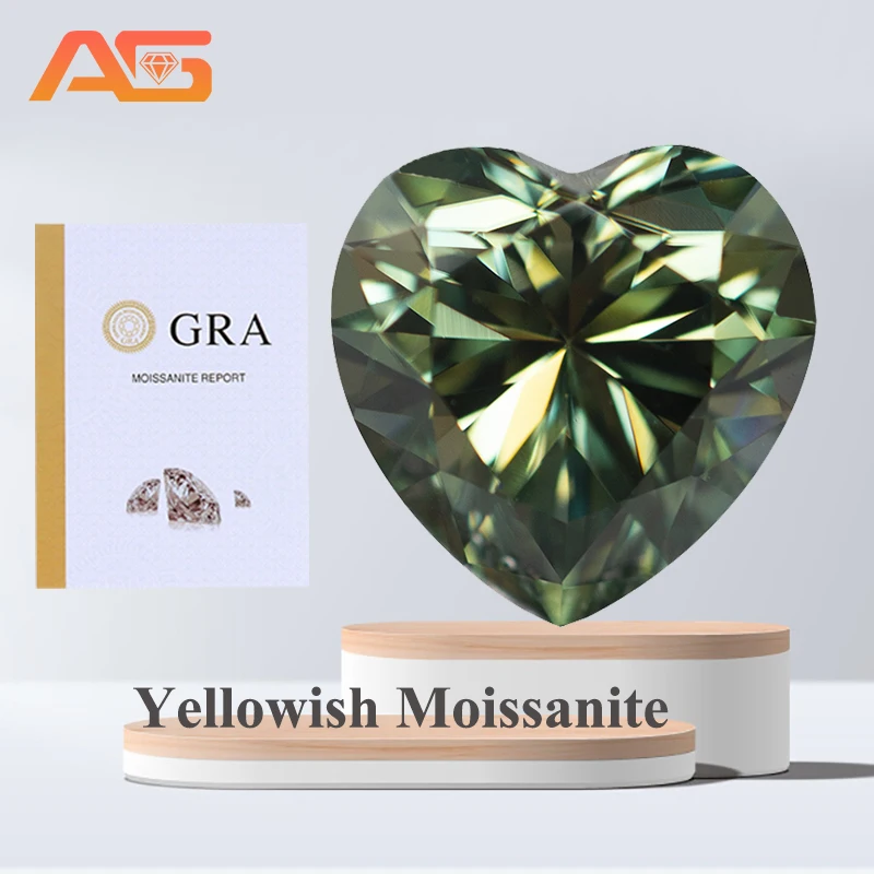 Natural Yellowish Green Moissanite Stone Heart Cut 0.5-5.0ct Positive Pass Diamond Tester with GRA Certificate
Natural Yellowish Green Moissanite Stone Heart Cut 0.5-5.0ct Positive Pass Diamond Tester with GRA Certificate