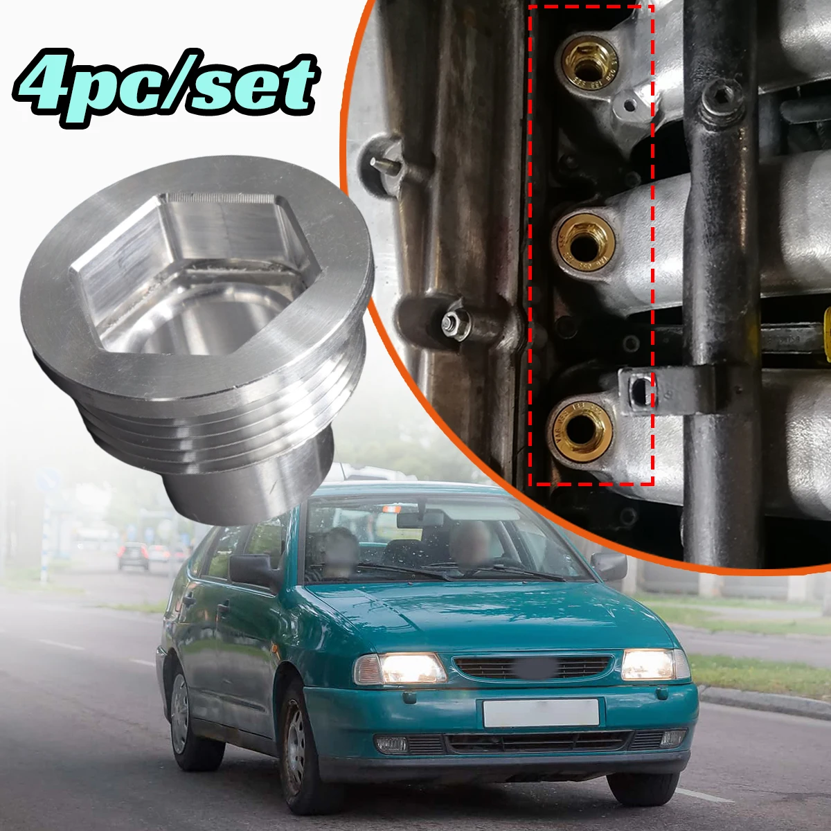 4pc/set Upgrade Aluminum Fuel Injector Insert Cup Seat for Seat Cordoba 6K Exeo 3R Ibiza 6K/6L 1.8T Repair Kit 06B133555D Car
4pc/set Upgrade Aluminum Fuel Injector Insert Cup Seat for Seat Cordoba 6K Exeo 3R Ibiza 6K/6L 1.8T Repair Kit 06B133555D Car
