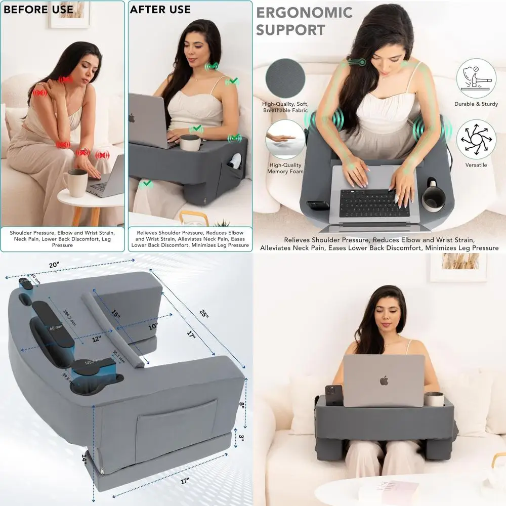 Гигантский игровой стол с подстаканником и держателем для телефона, регулируемый, поддержка ноутбука, карманами, серый
Гигантский игровой стол с подстаканником и держателем для телефона, регулируемый, поддержка ноутбука, карманами, серый