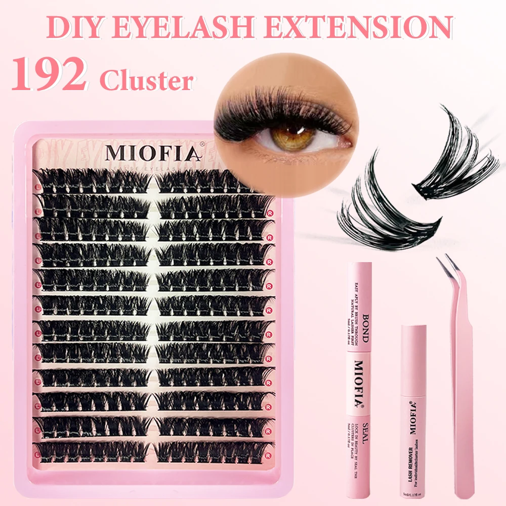 192 Clusters Lashes Extension Kit Fluffy Thick Individual Lashes Cluster Kit Faux Mink Lashes WIth Lash ond And Seal And Remover
192 Clusters Lashes Extension Kit Fluffy Thick Individual Lashes Cluster Kit Faux Mink Lashes WIth Lash ond And Seal And Remover