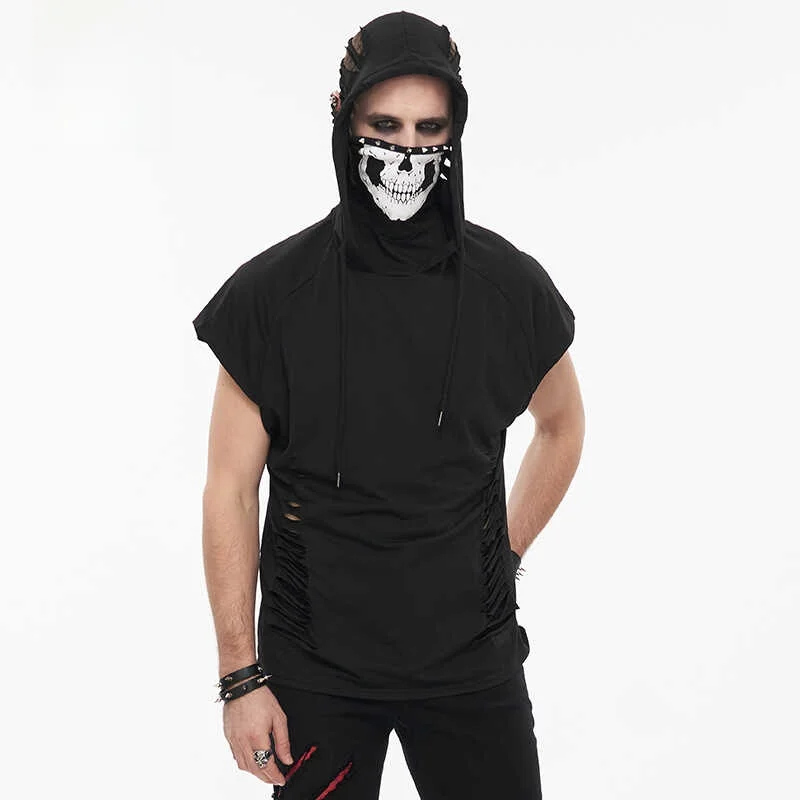 Devil Fashion High Collar Skull Print Hoodie Shoulder Sleeve Connected Loose Fit Vest Youth Trend Spring Collection
Devil Fashion High Collar Skull Print Hoodie Shoulder Sleeve Connected Loose Fit Vest Youth Trend Spring Collection