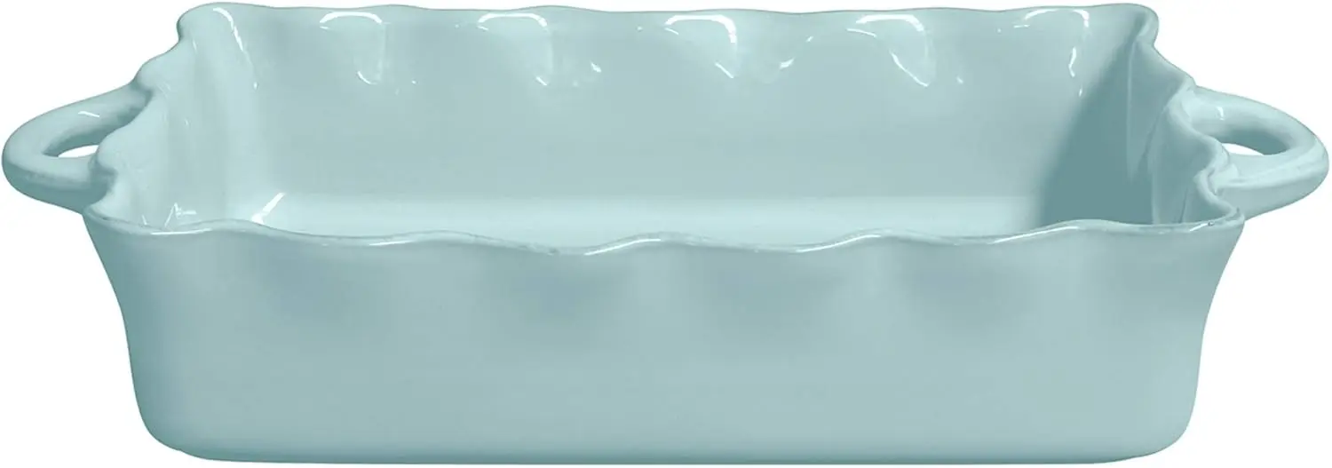 Ceramic 17.25" x 10.25" Rectangular Ruffled Baker - Cook & Host Collection, Robin's Egg Blue | Oven & Dishwasher Safe
Ceramic 17.25" x 10.25" Rectangular Ruffled Baker - Cook & Host Collection, Robin's Egg Blue | Oven & Dishwasher Safe