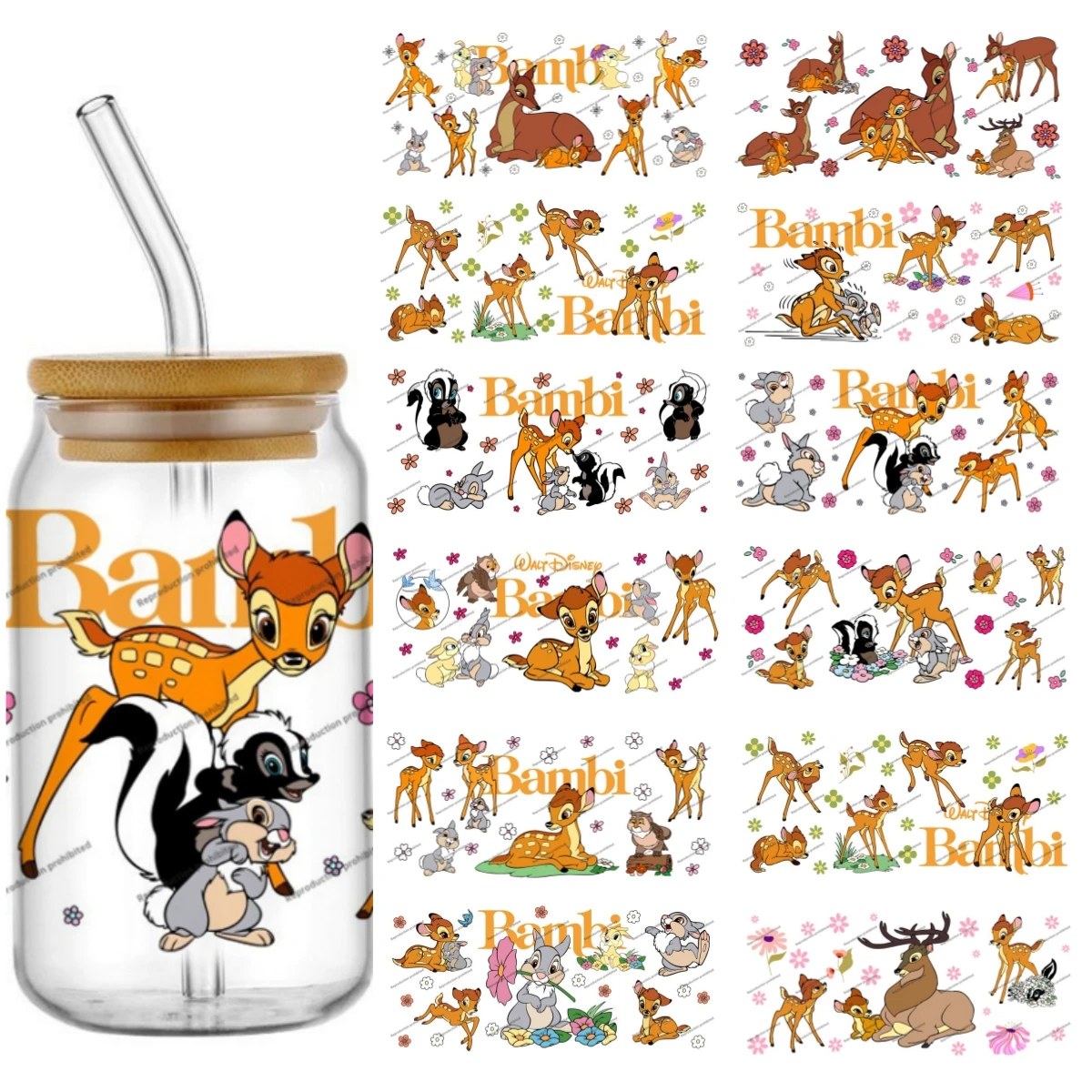 Miniso bambi series 16oz UV DTF Cup Wrap Transfers Libbey Wrap Tumbler Stickers Glass Can Decal Self-adhesive Waterproof
Miniso bambi series 16oz UV DTF Cup Wrap Transfers Libbey Wrap Tumbler Stickers Glass Can Decal Self-adhesive Waterproof