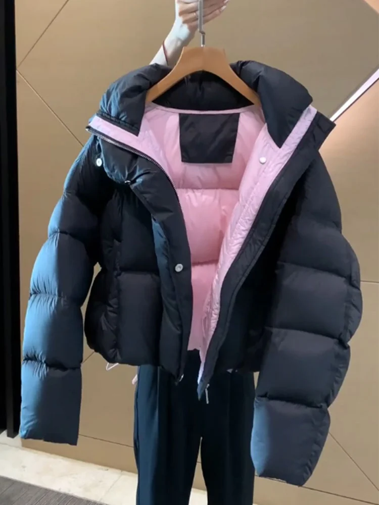Elegant Black Short down Jacket Women's Winter Thickened Korean Style Fashion Bread Coat Warm Cotton Outerwear Coat
Elegant Black Short down Jacket Women's Winter Thickened Korean Style Fashion Bread Coat Warm Cotton Outerwear Coat