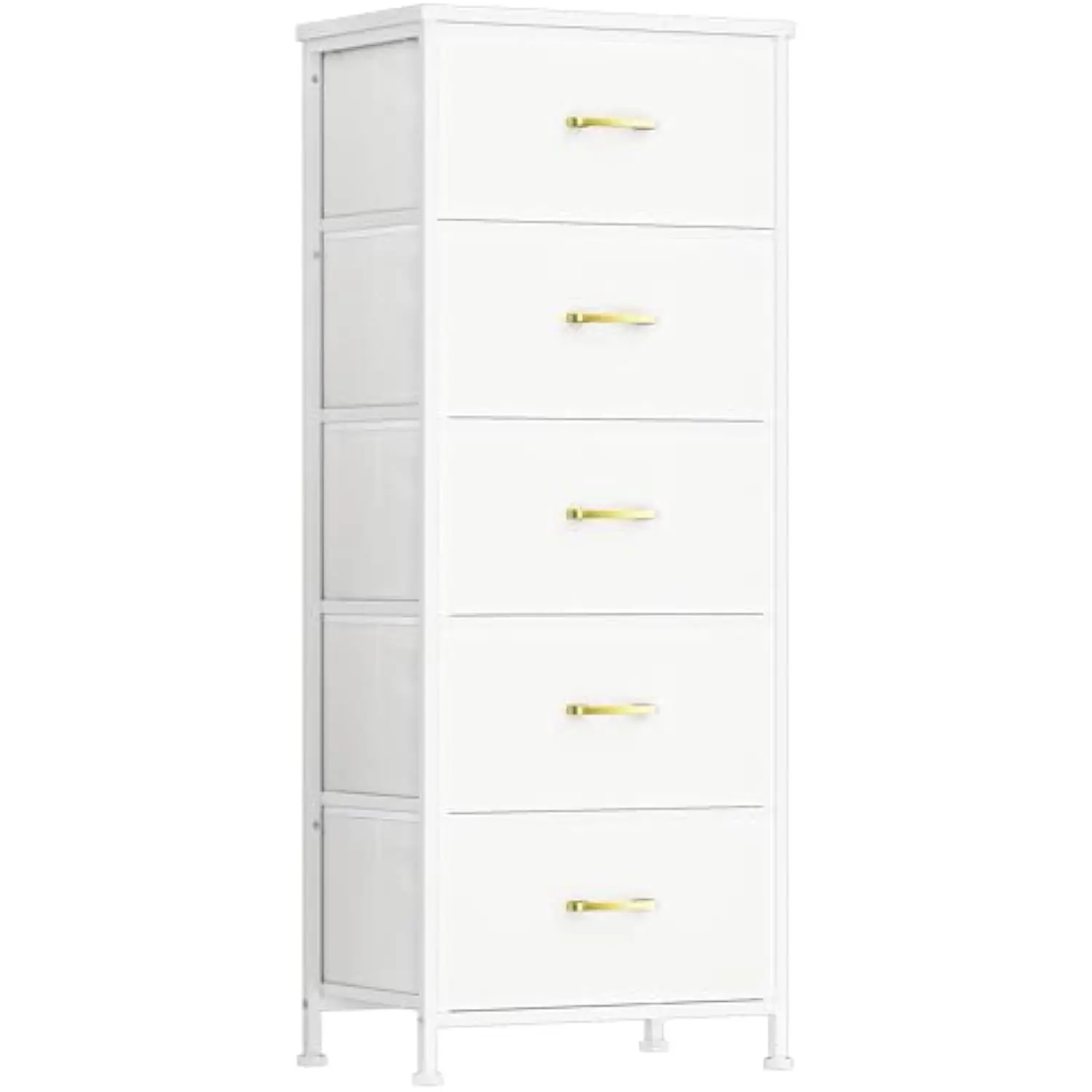 Tall Dresser for Bedroom with 5 Drawers, Vertical Storage Tower Wood Top, Easy Pull Fabric Bins, Gold Handles, Organizer Unit I
Tall Dresser for Bedroom with 5 Drawers, Vertical Storage Tower Wood Top, Easy Pull Fabric Bins, Gold Handles, Organizer Unit I