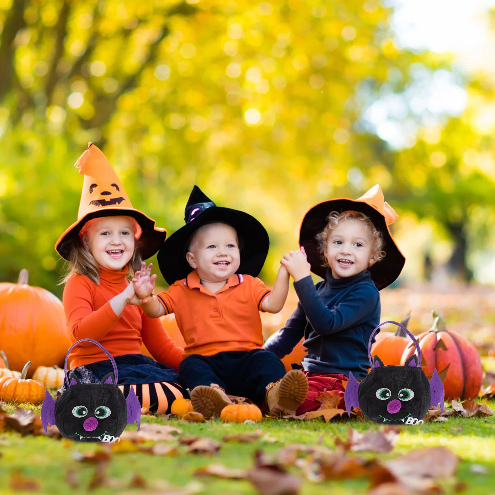 3Pcs Black Bat Handheld Bag Halloween Candy Pouch Large Capacity Treat Carrier for Trick Or Treating Party Cosplay Events
3Pcs Black Bat Handheld Bag Halloween Candy Pouch Large Capacity Treat Carrier for Trick Or Treating Party Cosplay Events