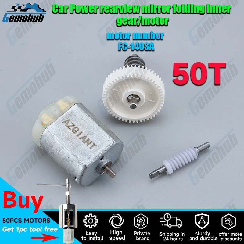 Gemohub 50T Car Exterior Folding Mirror Motor FC-140SA gear Metal Plastics For Mitsubishi Outlander Attrage Lancer Space RVR ASX
Gemohub 50T Car Exterior Folding Mirror Motor FC-140SA gear Metal Plastics For Mitsubishi Outlander Attrage Lancer Space RVR ASX