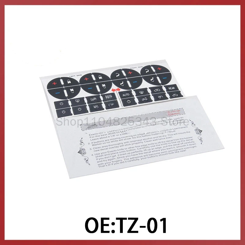 TZ-01 for 07-13 Chevrolet GMC Dashboard Auto Parts AC Dashboard Button Sticker
TZ-01 for 07-13 Chevrolet GMC Dashboard Auto Parts AC Dashboard Button Sticker