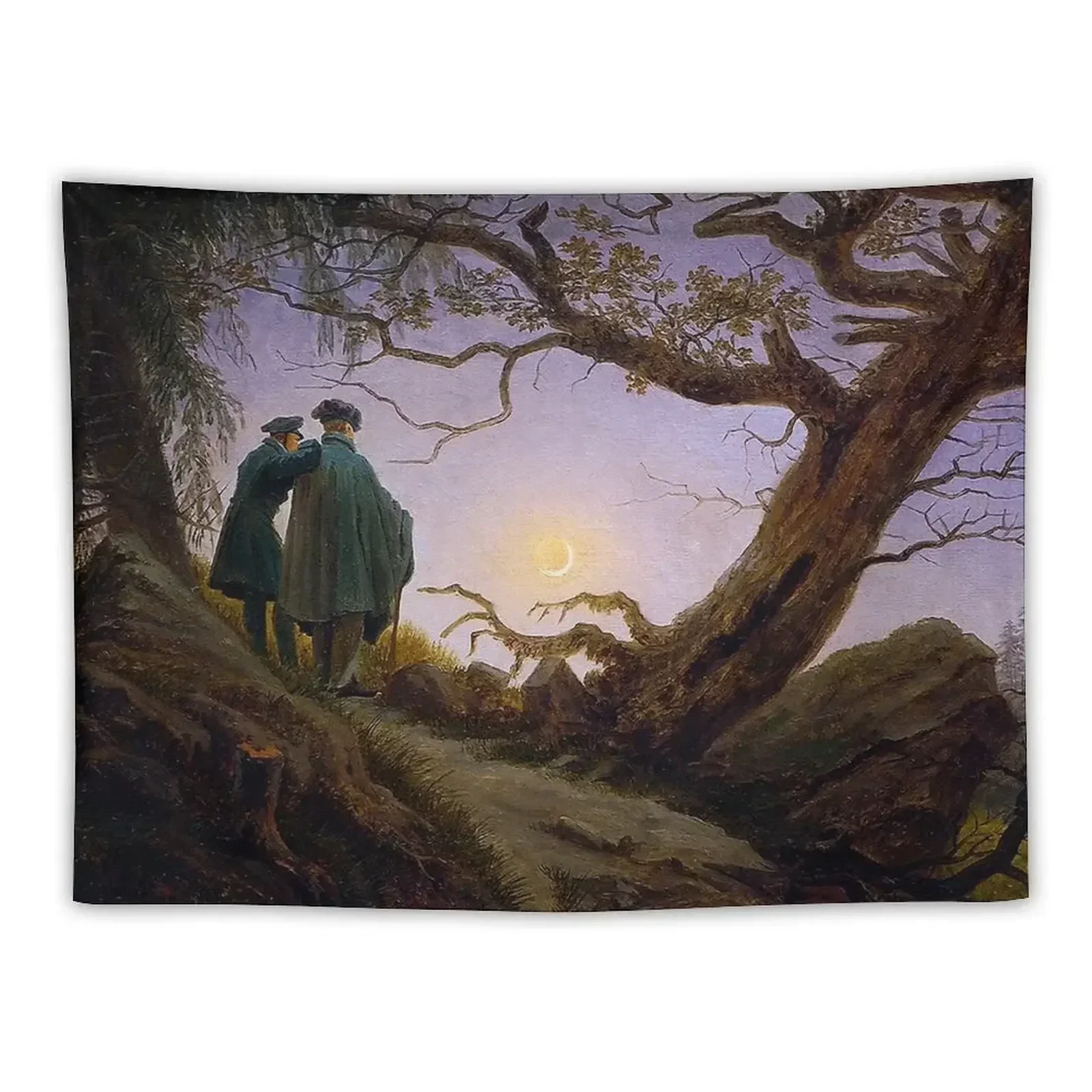 Two Men contemplating the Moon, 1830 Tapestry Home Decorating Luxury Living Room Decoration Tapestry
Two Men contemplating the Moon, 1830 Tapestry Home Decorating Luxury Living Room Decoration Tapestry