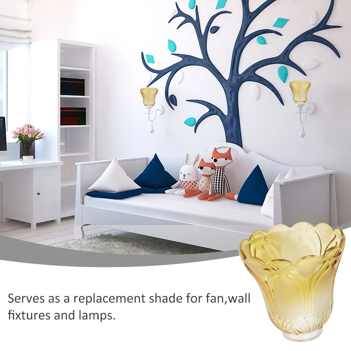 Glass Lamp Shade Golden Transparent Practical Cover for Bedroom Living Room Table Lamp Shade Durable Romantic Lighting
Glass Lamp Shade Golden Transparent Practical Cover for Bedroom Living Room Table Lamp Shade Durable Romantic Lighting