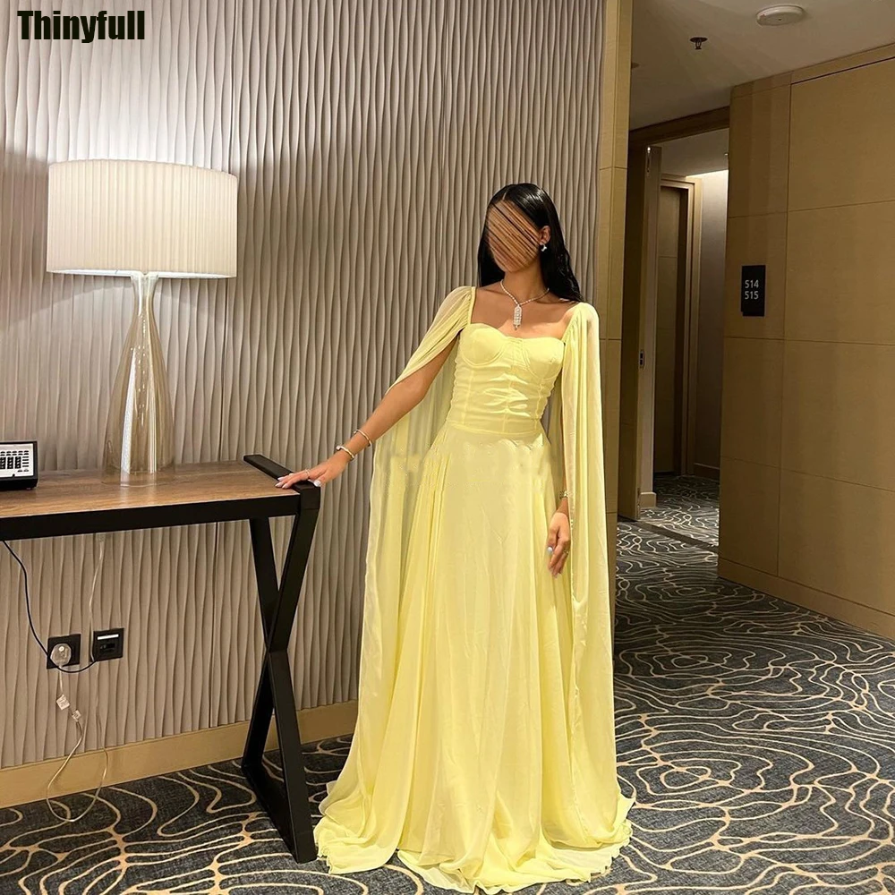 Thinyfull A-line Saudi Arabia Evening Party Gown Chiffon Cap Sleeves Prom Dresses Dubai Formal Occasion Dress Robe De Soirée
Thinyfull A-line Saudi Arabia Evening Party Gown Chiffon Cap Sleeves Prom Dresses Dubai Formal Occasion Dress Robe De Soirée
