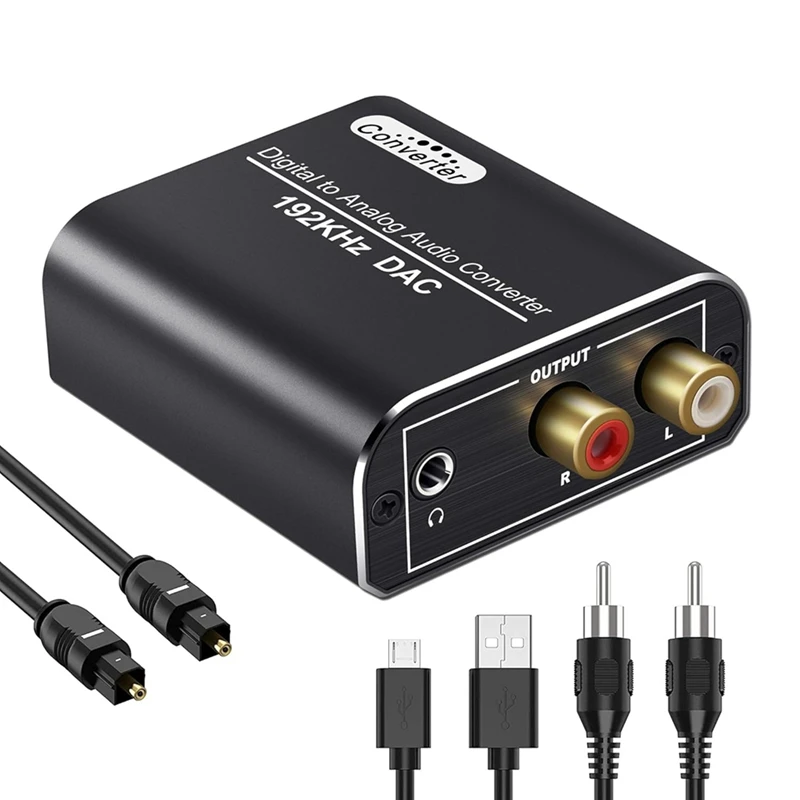 AU61-Digital To Analog Audio Converter,192Khz Digital Coaxial And Optical With Optical Cable For HDTV Home Cinema Systems
AU61-Digital To Analog Audio Converter,192Khz Digital Coaxial And Optical With Optical Cable For HDTV Home Cinema Systems