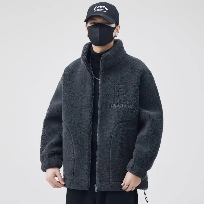 Lamb Velvet Stand Collar Jacket Men's Autumn Winter 2024 New American Trend Loose Large Size Warm Casual Coat
Lamb Velvet Stand Collar Jacket Men's Autumn Winter 2024 New American Trend Loose Large Size Warm Casual Coat